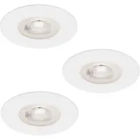 Briloner - Set van 3 LED Inbouwspots - dimbaar - badkamerverlichting - Ø9 cm - IP44 - 5W - 460 Lm - 3.000 K - wit