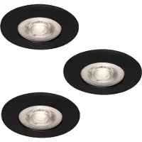 Briloner - Set van 3 LED Inbouwspots - badkamerverlichting - Ø9 cm - IP44 - 5 W - 460 Lm - 3.000 K