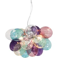 By Rydens Glazen hanglamp Gross, dimbaar, multicolor, Woon-/ Eetkamer, Glas, Design, hanglamp