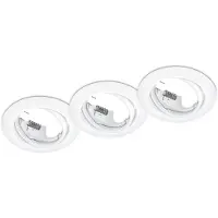 TRIO JURA - Inbouwspot - Wit mat - excl. 3x GU10 3 W - Zwenkbaar - Plafondbevestiging - rond