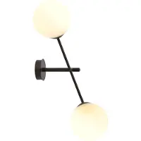 Emibig Wandlamp Linear, dimbaar, zwart, Woon-/ Eetkamer, metaal, Modern, wandlamp