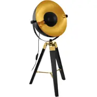 Eglo Covaleda, zwart, goud, woonkamer, staal, hout, E27, 1 lamp, 60 W