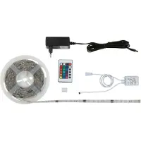 Briloner Leuchten - LED Strip 3m, 12 Watt, incl. afstandsbediening, RGB, incl. kleurverandering, zelfklevend, inkortbaar, wit, 3.000mm (L), 2267-090P
