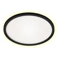 Briloner SLIM - LED Plafonniére - plafondlamp met achtergrondverlichting - 22 watt - 3000 lumen - 4000 Kelvin - wit-zwart