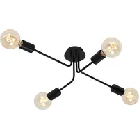 Briloner KUGLO - Plafondlamp industrieel - 4-lichts - E27 max. 60W - zwart