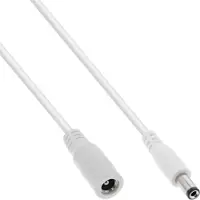 InLine DC verlengkabel | 5,5 x 2,5mm | max. 140W | AWG18 | wit | 2 meter