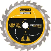 DeWalt DT99571-QZ DT99571-QZ Cirkelzaagblad 250 x 30 x 1.60 mm Aantal tanden: 24 1 stuk(s)