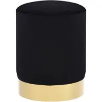 vidaXL Kruk fluweel 28 x 36 cm zwart en goudkleurig