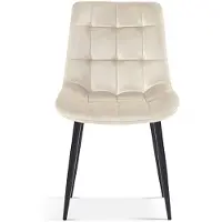 Interiax Eetkamerstoel Lucy Fluweel Beige