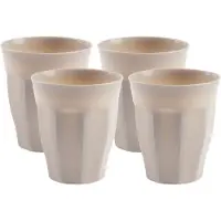 Forte Plastics Plasticforte onbreekbare Picardi drinkglazen - 8x stuks - kunststof - beige - 250 ml - Drinkglazen