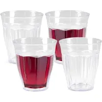 Forte Plastics Plasticforte onbreekbare Picardi drinkglazen - 8x stuks - kunststof - transparant - 250 ml - Drinkglazen