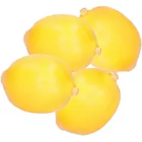 Esschert Design kunstfruit decofruit - 4x - citroen/citroenen - ongeveer 6 cm - geel - Kunstbloemen