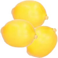 Esschert Design kunstfruit decofruit - 3x - citroen/citroenen - ongeveer 6 cm - geel - Kunstbloemen