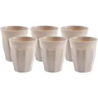 Forte Plastics Plasticforte onbreekbare Picardi drinkglazen - 12x stuks - kunststof - beige - 250 ml - Drinkglazen