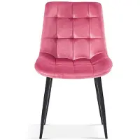 Interiax Eetkamerstoel Lucy Fluweel Roze