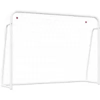 vidaXL Voetbaldoel met net 214x75x152 cm staal en polyester wit
