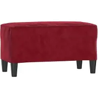 vidaXL Bankje 70x35x41 cm fluweel wijnrood