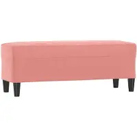 vidaXL Bankje 100x35x41 cm fluweel roze