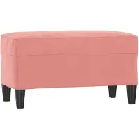vidaXL Bankje 70x35x41 cm fluweel roze