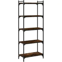 vidaXL Boekenkast 5-laags 60x30x154 cm bewerkt hout gerookt eikenkleur