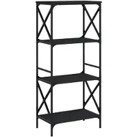 vidaXL Boekenkast 4-laags 59x35x132 cm bewerkt hout zwart