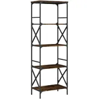 vidaXL Boekenkast 5-laags 59x35x171 cm bewerkt hout gerookt eikenkleur