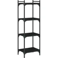 vidaXL Boekenkast 4-laags 40x30x120 cm bewerkt hout zwart