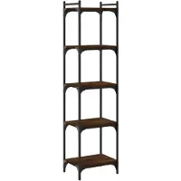 vidaXL Boekenkast 5-laags 40x30x154 cm bewerkt hout bruin eikenkleur