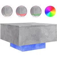 vidaXL Salontafel met LED-verlichting, betonkleur, 55x55x31 cm