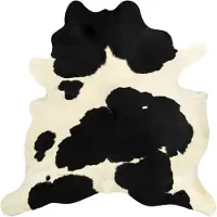 vidaXL Vloerkleed 180x220 cm echte koeienhuid zwart en wit