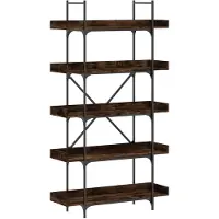 vidaXL Boekenkast 5-laags 100x33x180,5 cm bewerkt hout gerookt eiken