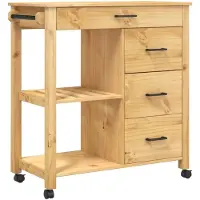 vidaXL Keukentrolley MONZA 84x40x88,5 cm massief grenenhout