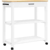vidaXL Keukentrolley MONZA 84x40x88,5 cm massief grenenhout
