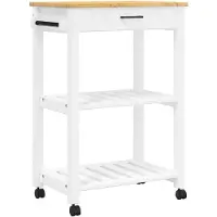 vidaXL Keukentrolley MONZA 60x40x88,5 cm massief grenenhout
