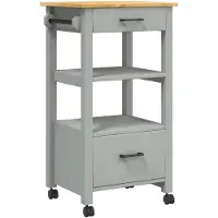 vidaXL Keukenwagen MONZA, 48x40x88,5 cm, massief grenenhout