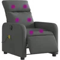 vidaXL Massagestoel elektrisch verstelbaar stof donkergrijs