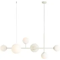 Aldex Glazen hanglamp Dione , dimbaar, crème / amber, Woon-/ Eetkamer, Glas, Modern, hanglamp