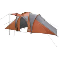 vidaXL Koepeltent 6-persoons waterdicht grijs en oranje