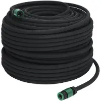 vidaXL Druppelslang 0,6'' 100 m rubber zwart
