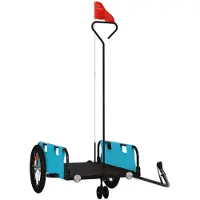 vidaXL Fietstrailer oxford stof en ijzer blauw