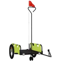 vidaXL Fietstrailer oxford stof en ijzer groen