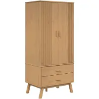 vidaXL Kledingkast OLDEN 76,5x53x172 cm massief grenenhout bruin