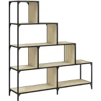 vidaXL Boekenkast 4-laags 139x33,5x149 cm bewerkt hout sonoma eiken