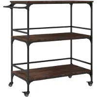 DKD Home Decor Keukenwagen, bruin, eikenhout-look, 100,5 x 50 x 105 cm, houtvezel