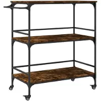 DKD Home Decor Keukenwagen, gerookt eikenhout, 100,5 x 50 x 105 cm, houtvezel
