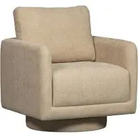Woood Oscar Draaifauteuil - Chenille - Naturel - 64x78x79