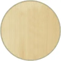 vidaXL Vloerkleed rond 80 cm bamboe lichtnaturel