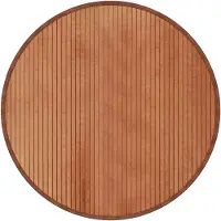 vidaXL Vloerkleed rond 80 cm bamboe bruin