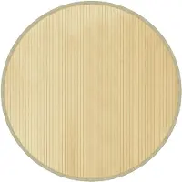 vidaXL Vloerkleed rond 100 cm bamboe lichtnaturel