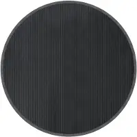 vidaXL Vloerkleed rond 100 cm bamboe grijs